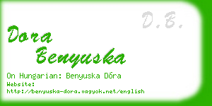 dora benyuska business card